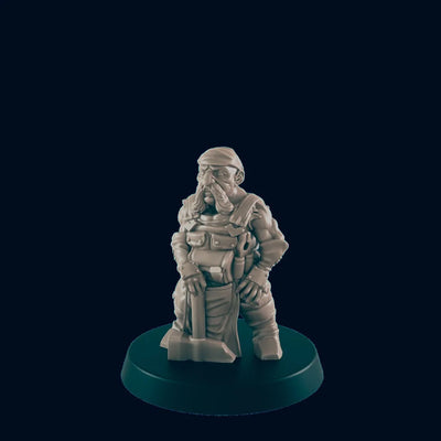 Forgeron Nain Homme Noir 2 - EC3D | DnD | Forge | Villageois | Marchand | Homme | 32mm | Pathfinder | roturier | TTRPG | Wargaming