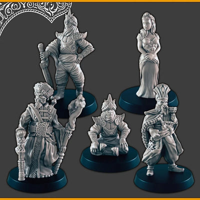 Royaux du Désert / Nobles - Mini D&D, Sable Ardent EC3D, Miniatures Désert | Roturier | Oriental | Prince | Princesse | Sultan | Vizir | Humain