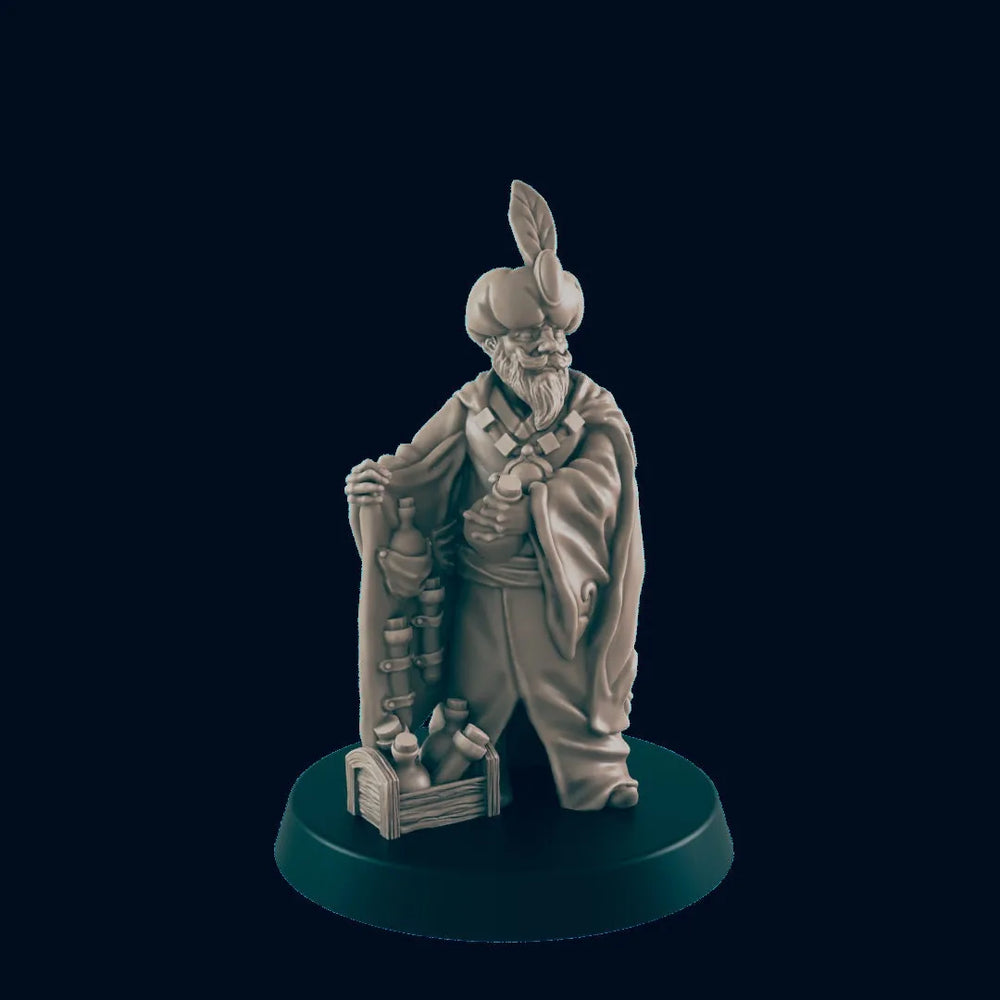 Alchimiste Humain - EC3D | DnD | Variante | Figurines de villageois | paysan | commerçant | 32mm | Pathfinder | Marchand | TTRPG | Fantaisie