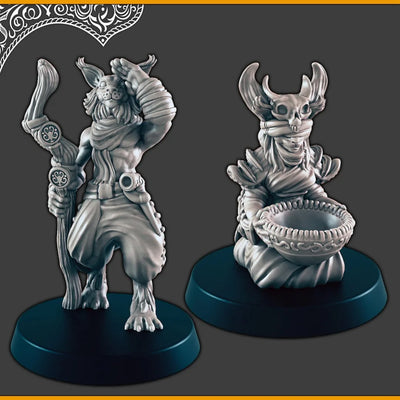 Félins du Désert - Voyante et Guide - Mini D&D, EC3D Scorching Sands, Miniatures du Désert | Tabaxi | Homme | Femme | Villageois | Commun | PNJ