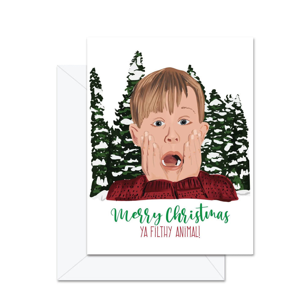 Joyeux Noël, espèce de petite ordure - Carte de souhaits
