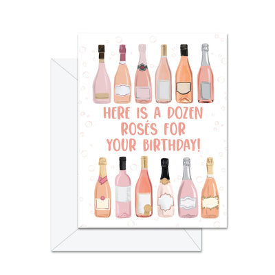 Here Is A Dozen Roses For Your Birthday! - Greeting Card