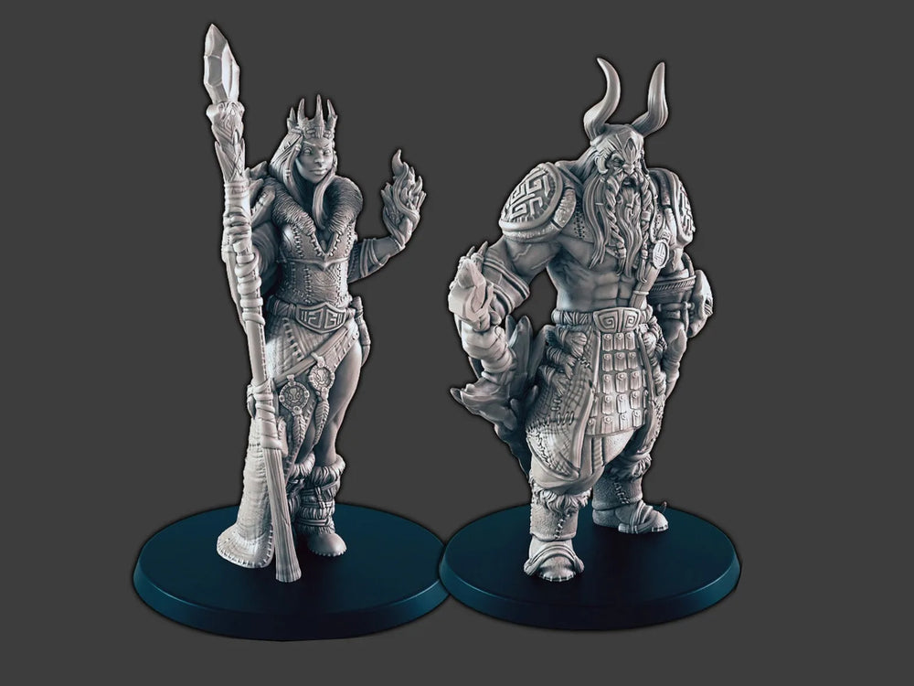 Géants de givre - Mini D&D - EC3D Wintertide, Miniature d'hiver | Homme et Femme | Géant | 5E 2E | Glace | Énorme | Neige | Arctique | Pathfinder