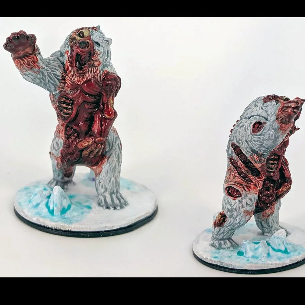 Undead Bear - DND mini - EC3D Wintertide, Winter Miniature | Bear | Animal | Cold | 32mm | Snow | Arctic | Pathfinder | Large Monster