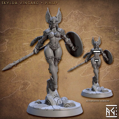 Figurine de guerrière viking pour jeu de rôle - Artisan Guild, DnD | Femme | Guerrière | Barbare | Mêlée | Pathfinder | Jeux de guerre | Guerrière | 32mm