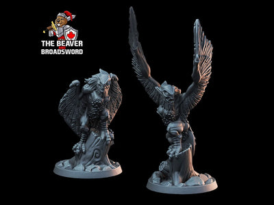 DnD Harpy Mini Set - Arbiter Minitatures - Coastal | Forest | Wargaming | Pathfinder | Hill | Mountain | Harpies | Female | Monster | 28mm