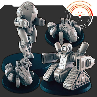 Sci-fi Large Bots mini set - EC3D | Legion | Cyberpunk | Starfinder | Scifi | Futuristic | Cybernetic | Space | Assault Bot | Spider