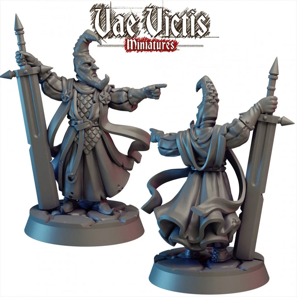 Guerrier Lunaire Mini - Vae Victis, DnD | Sombre | Homme | Guerrier | Paladin | 28mm | Pathfinder | Fantaisie | Jeux de Guerre | Prêtre | Carnaval