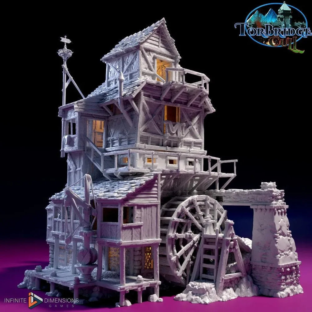 Le Moulin à Gruau Modèle - Dnd, Jeux de Guerre, Train Modèle | Village | Usine | Médiéval | Fantaisie | D&D | 28mm | 32mm | Pathfinder