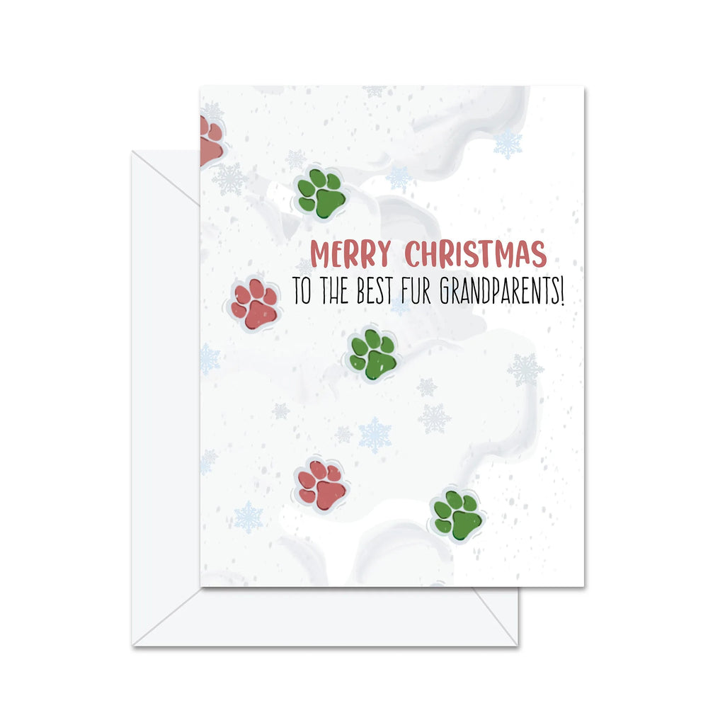 Joyeux Noël aux meilleurs grands-parents poilus! - Carte de vœux