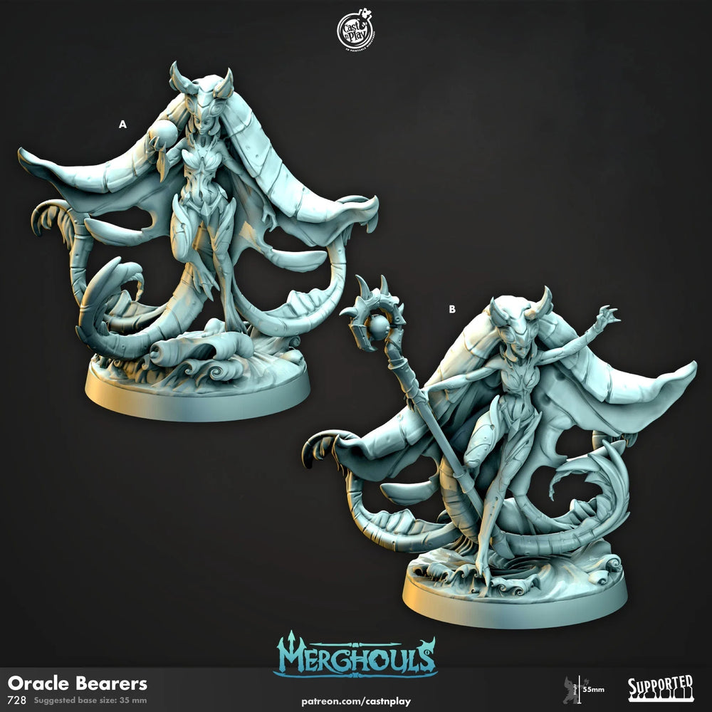 Porteurs d'Oracle - Miniature pour jeux de rôle et de guerre - Sirène, Triton, Sirène, Pathfinder, Aquatique, Sorcier, Prêtre, Magicien, Sous-marin, Mer Profonde