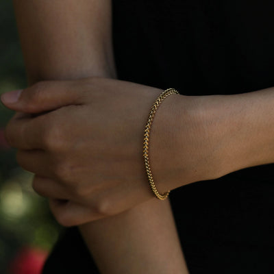 Bracelet Chaîne Maillon Cubain BRIELLA Or