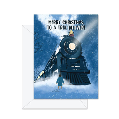 Joyeux Noël à un vrai croyant! - Carte de souhaits