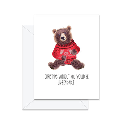 Sans toi, Noël serait un-ours-able ! - Carte de vœux