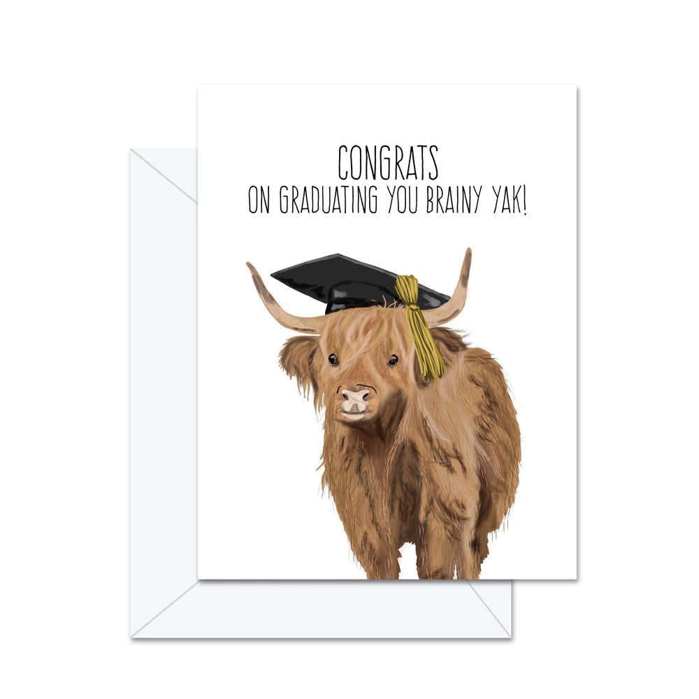 Félicitations pour ton diplôme, Yak futé ! - Carte de souhaits