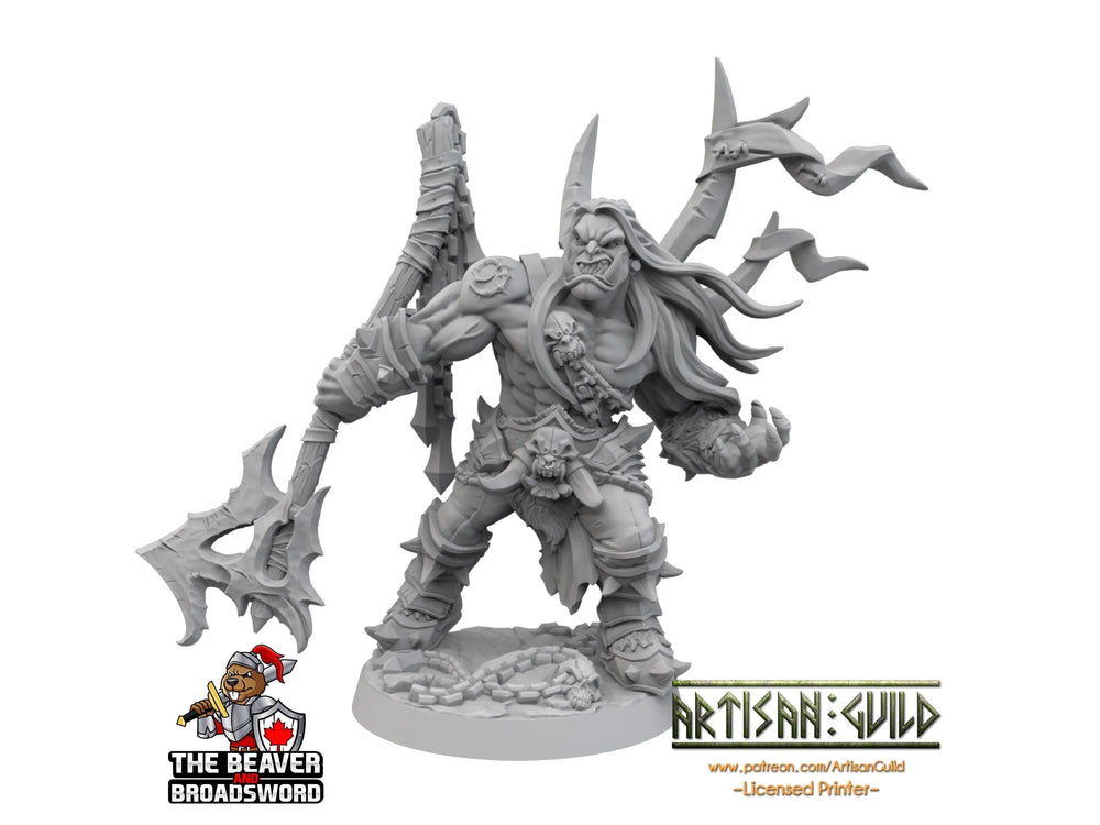 Chef de guerre orc barbare pour D&D - Artisan Guild | Barbare | Guerrier | Combattant | Gobelinoïde, Pathfinder, JdR, Monstre de jeu de guerre