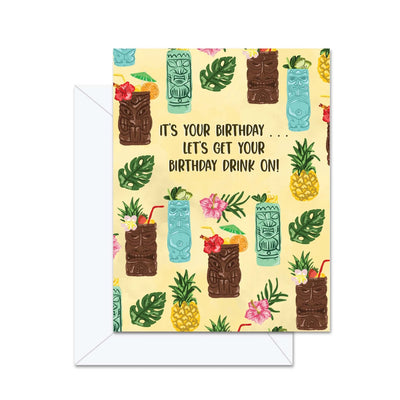 C'est ton anniversaire... Faisons la fête avec une boisson d'anniversaire ! - Carte de vœux