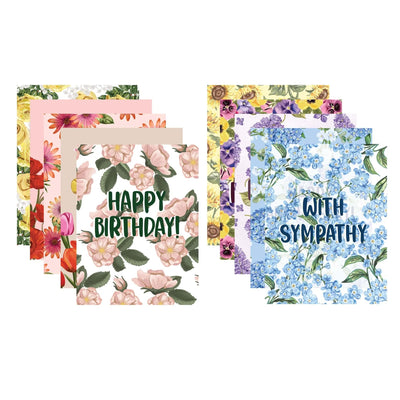 Ensemble Fête au Jardin - 10 Cartes de Vœux Assorties