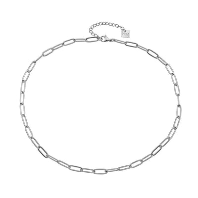 Collier PALERMO à maillons trombone essentiels en argent