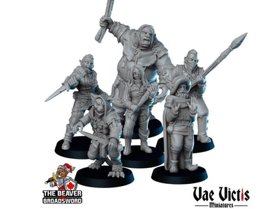 L'Embûche des Bandits - Miniatures DnD - Vae Victis | Elfe | Tabaxi | Ogre | Marchand | Voleur | Voyou | Ensemble | Aventurier | Wargaming | Pathfinder