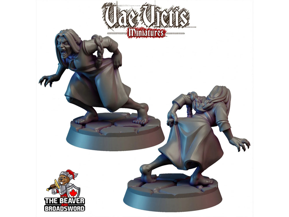 Miniature Vampire Spawn - Vae Victis | DnD | Pathfinder | femme | mort-vivant | Sombre | Gothique | zombie | Monstre | Victorien | 28mm 32mm | Fantaisie