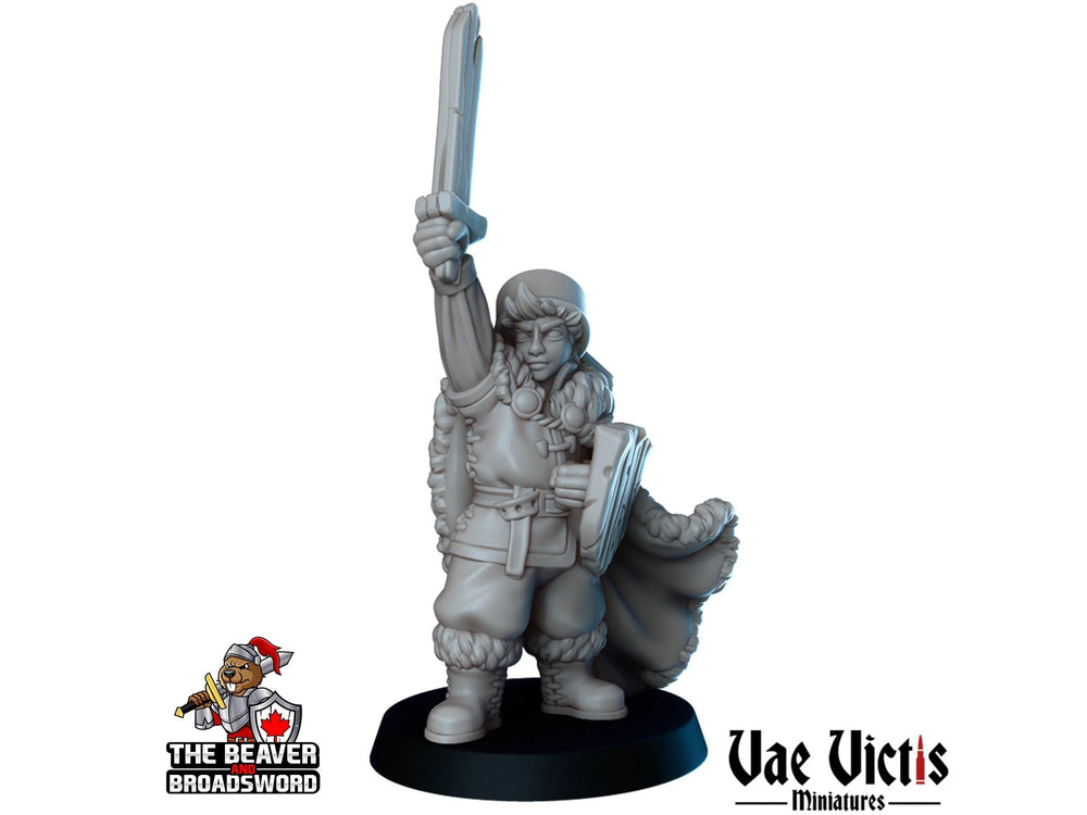 Miniature de combat hivernal pour jeune garçon - Vae Victis | Villageois | Enfant | Homme | PJ | Humain | Héros | Médiéval | Capuchon | Froid | PNJ | Fantastique