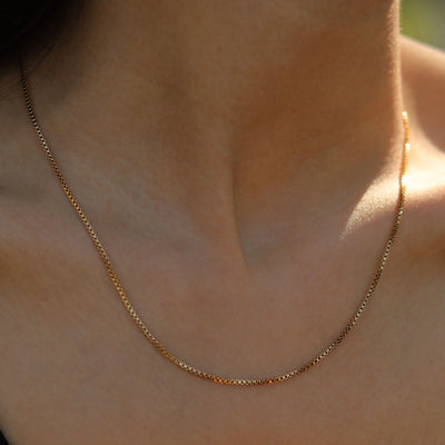 INGA : Collier à mini-maille forçat en or
