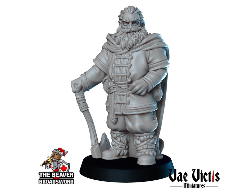 Ancien Combattant d'Hiver DnD - Vae Victis | Barbare | Guerrier | Homme | PC | Humain | Héros | Médiéval | Capuchonné | Froid | PNJ | Fantaisie