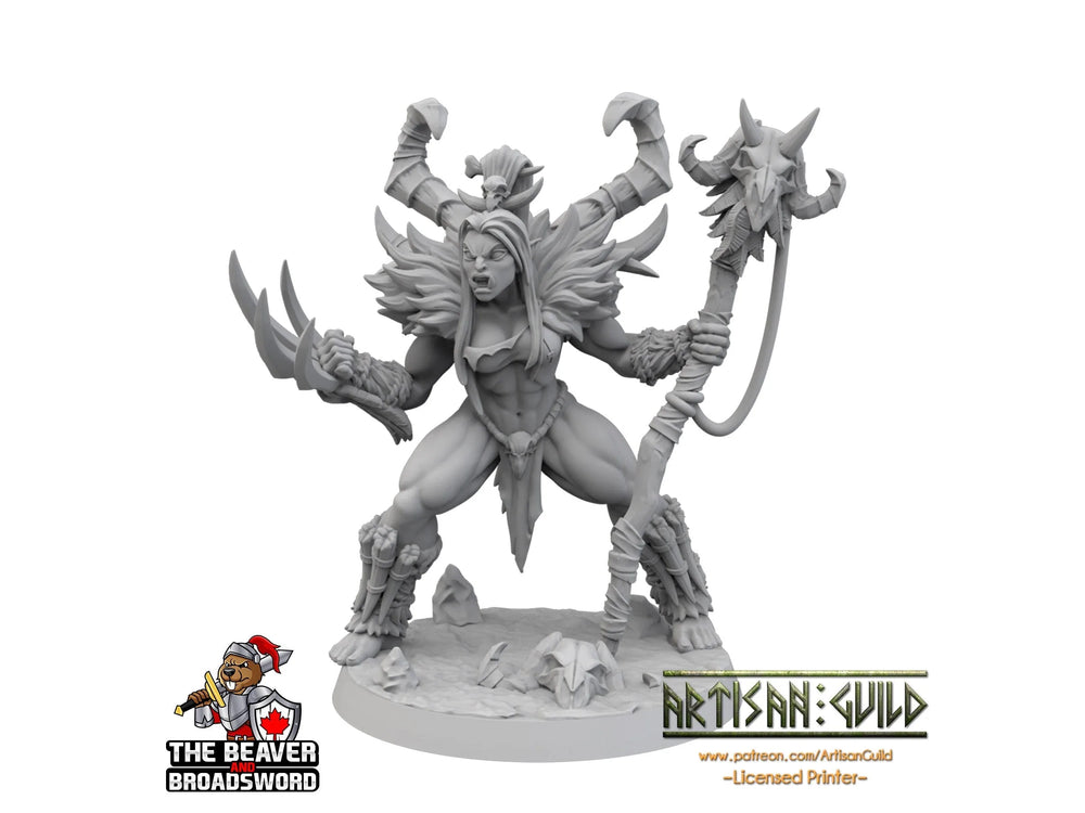 Druidesse orc pour femme - Artisan Guild | Barbare | Chaman | Sorcier | Gobelinoïde, Pathfinder, TTRPG, Monstre de jeu de guerre Sorcier