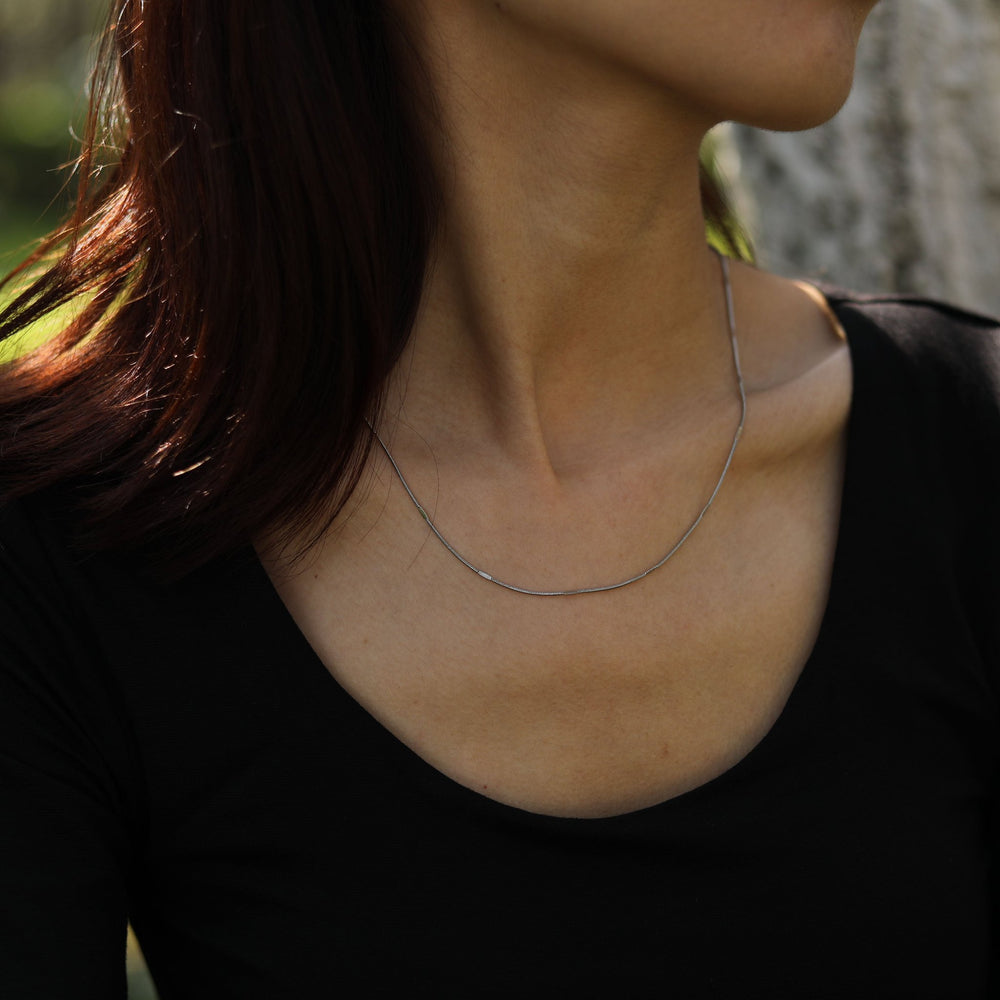 SVETA: Dainty Minimalist Silver Necklace