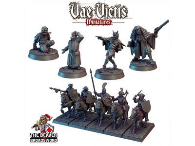 Light Cavalry mini bundle - Vae Victis | DnD | Pathfinder, Pack, Human, Villager, Mounted, Dark | Gothic | Veteran | Victorian 28mm 32mm