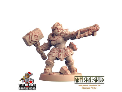 Miniature de la Brise-Serment Naine - Artisan Guild | Nain | Guerrier | Femme | Rôdeuse | Artificière | Pathfinder | Jeux de guerre | Clan |