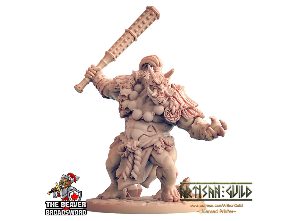 Oni Clan Ogre A dnd mini - Artisan Guild | Large | Demon | Male | Giant | Pathfinder | Samurai | TTRPG, Wargaming, Monster, Warrior