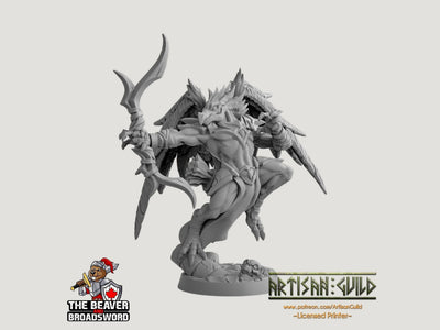 Aarakocra, rôdeur d'élite - Figurine de jeu de rôle premium en résine de haute qualité, échelle 28 mm 32 mm, miniature de table résistante et durable, figurine et diorama