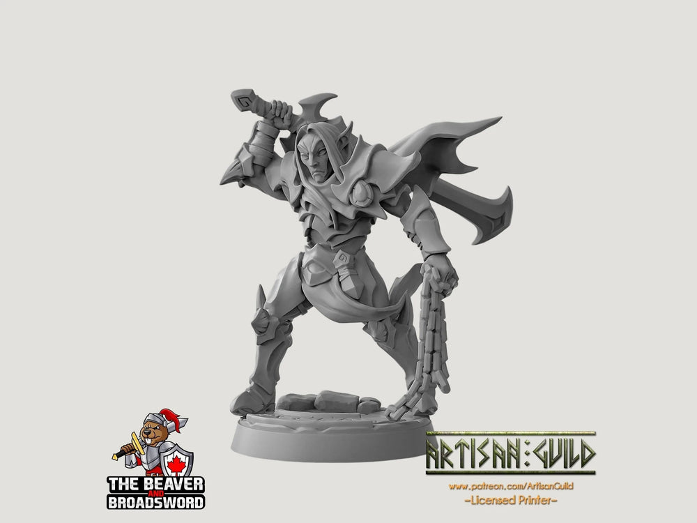 Ashen Alfar Inquisitor B - Dungeons and Dragons | Male | Fighter | Paldin Cleric | Elf Drow 5e Fantasy  Pathfinder 2e 5e Tabletop Mini DnD