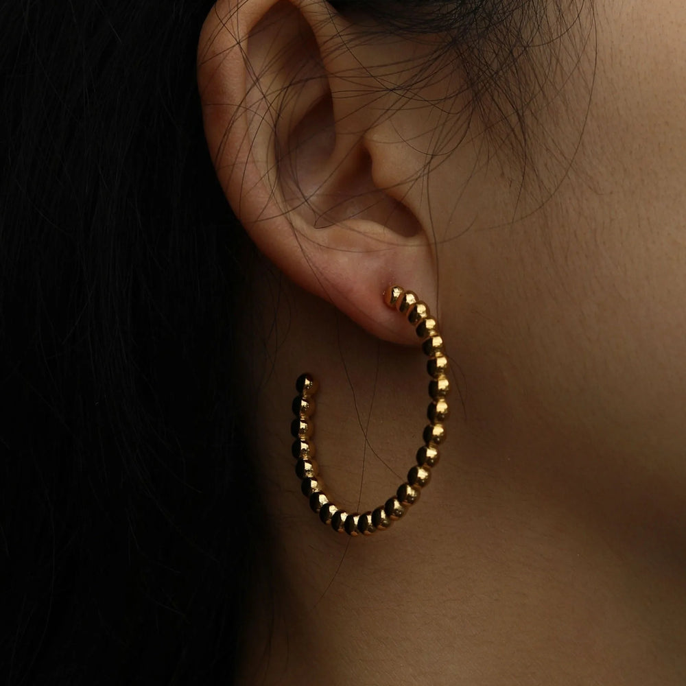 Boucles d'oreilles AMAIA perlées en or