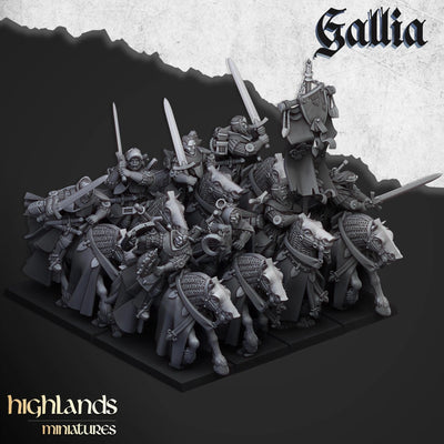 Ensemble de miniatures de Chevaliers en quête - Modèles de qualité supérieure en résine à l'échelle 28/32 mm pour jeux de guerre et JdR, DnD, Humain, Gallia, Durable, Haute qualité