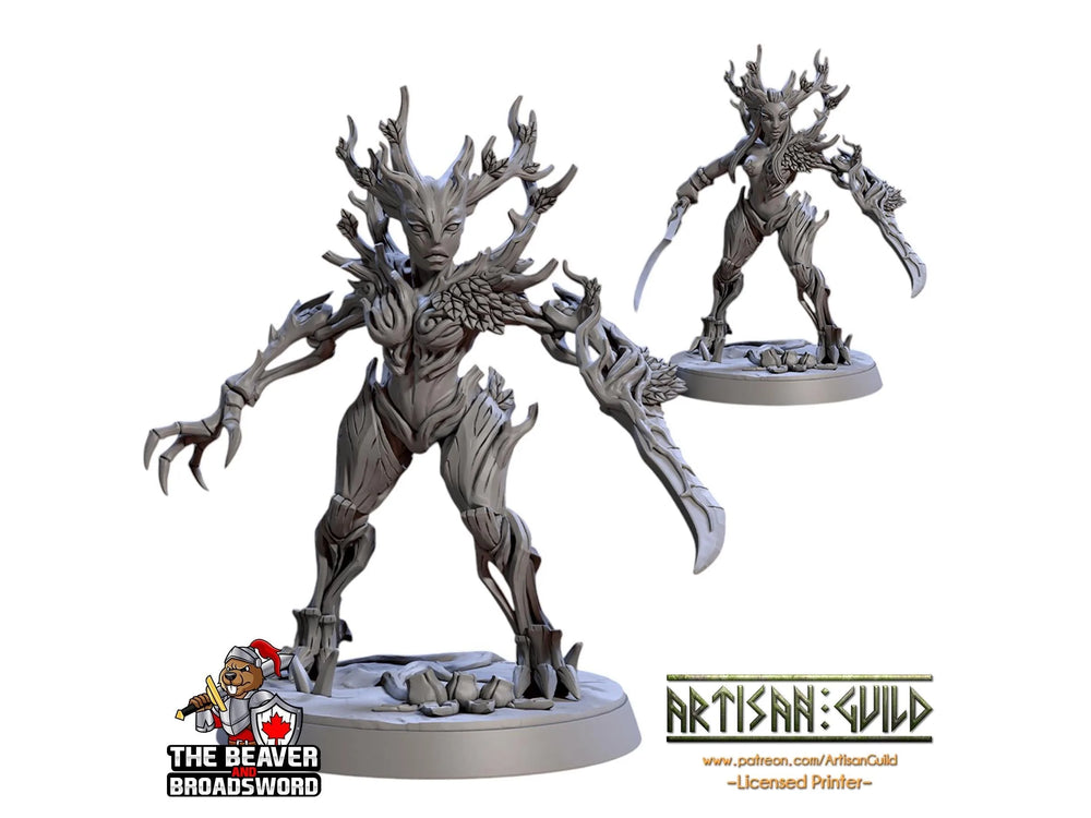 Barkwraith Spriggan A, Combattant, Monstre, Fée, DnD, Elfique - Miniature de table en résine de haute qualité 28mm 32mm, Figurine robuste