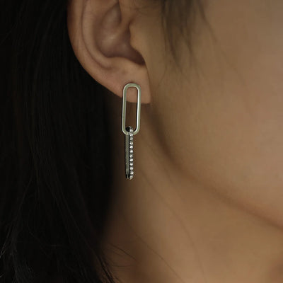 Boucles d'oreilles LUCIANA Jaseron Pavé Zirconia Argent