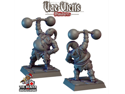 Corrupted Circus Strongman - Monstre, Fée, Mort-vivant, DnD, Fantaisie - Miniatures de table de haute qualité imprimées en résine 28mm 32mm, Figurine résistante