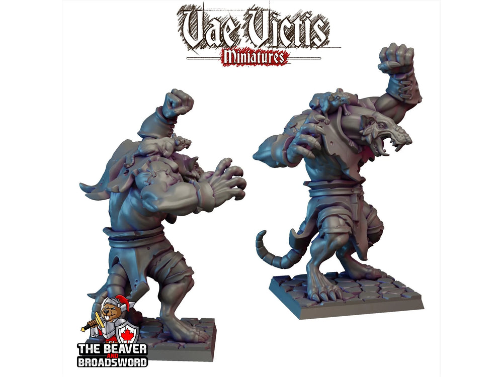 Mini Rat Géant B - Monstre, Mutant, Rat-garou, DnD, Fantaisie, Miniatures de table de haute qualité imprimées en résine 28mm 32mm, Figurine robuste