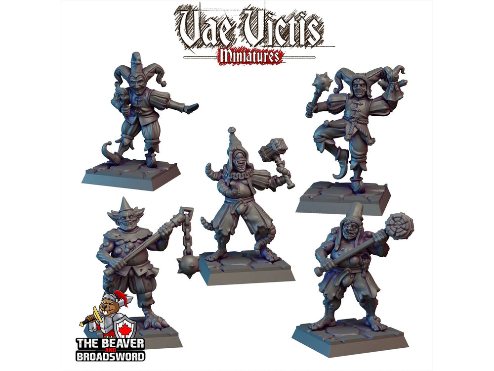 Ensemble de la Troupe du Cirque Corrompu - Monstres, Fées, Morts-vivants, DnD, Fantaisie - Miniatures de Table de Haute Qualité Imprimées en Résine 28mm 32mm, Figurine Robuste