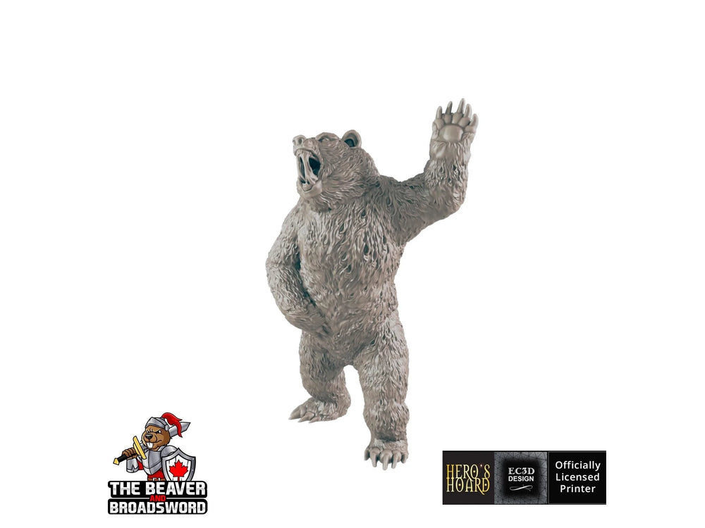 Ours | Figurine DnD, Résine Premium, Durable et Robuste pour vos JDR et Jeux de Guerre! 32mm, 28mm, Bête, Animal, Montagne, Monstruosité