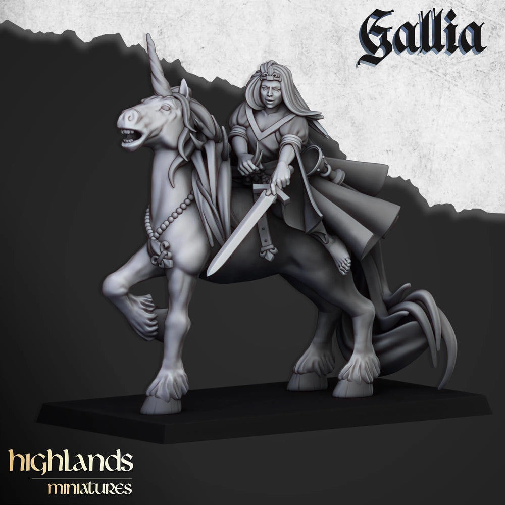 Lady of Gallia mini - 28/32mm Scale Premium Resin Models for Wargaming and ttRPG, DnD, Human, Gallia, Durable, High Quality, Sorceress