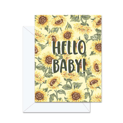 Bonjour Bébé ! (Tournesols) - Carte de vœux