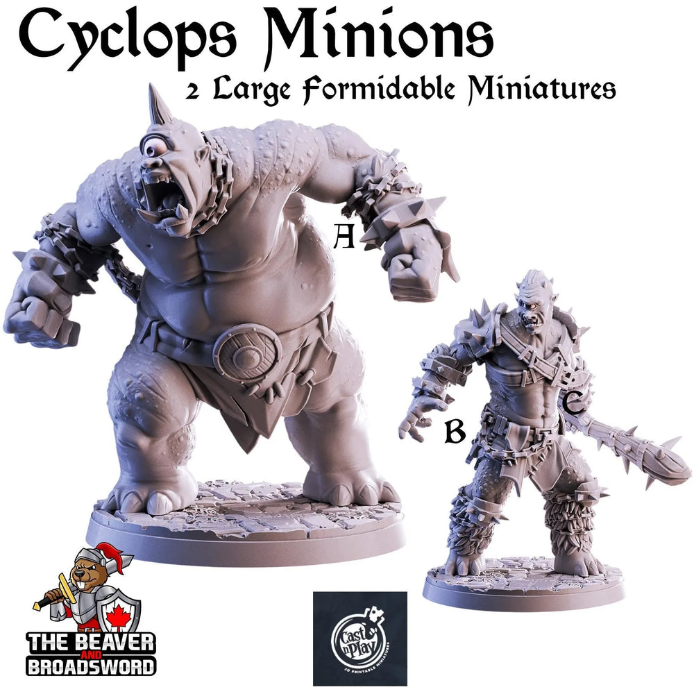Ensemble mini Cyclope Minions | Miniature DnD, Résine Premium, Durable et Robuste pour vos jeux de rôle et de guerre ! 32mm, 28mm, Voleur, Assassin