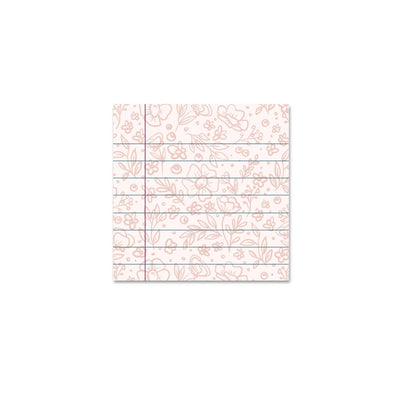 Pink Floral Sticky Notes