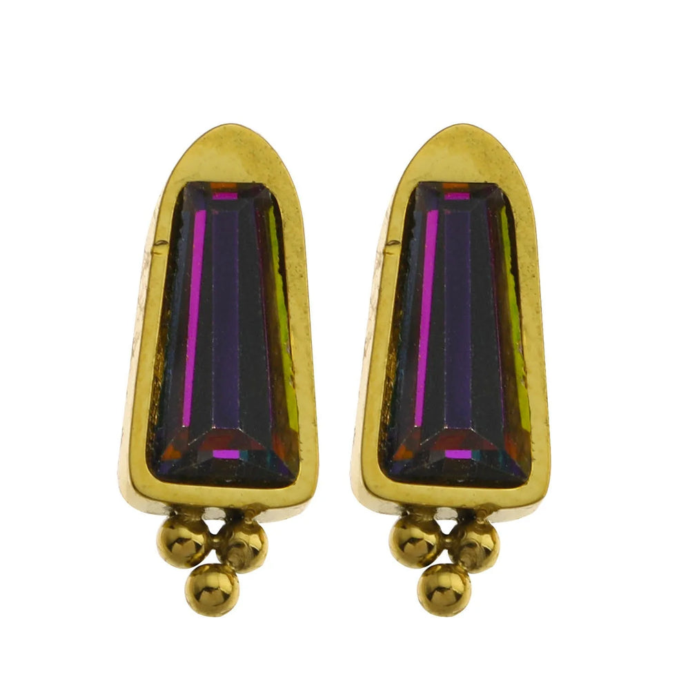 Boucles d'oreilles clous KERSTIN d'inspiration vintage avec cristaux