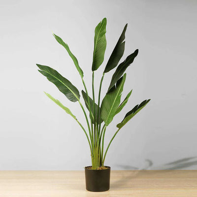 Oiseau de Paradis Bohème en Pot Artificiel 43 po