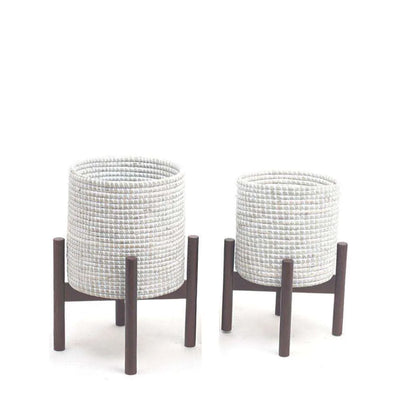 Diosa - Jardinière en herbe marine blanche